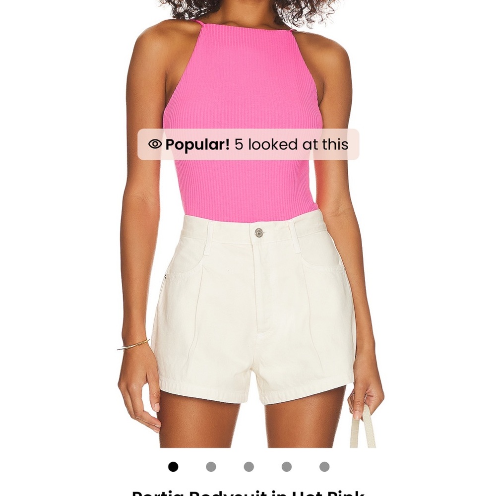 Pink Ribbed Halter Top - Picture 6 of 6